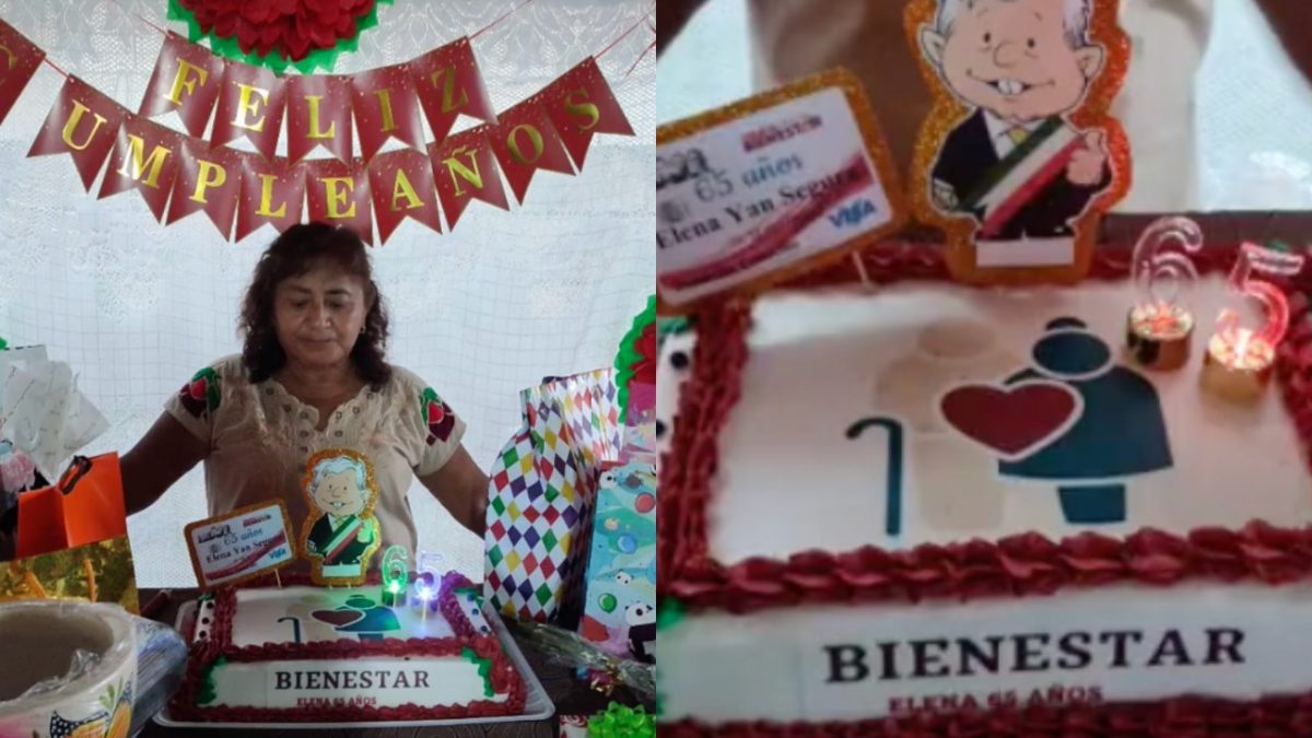 Con todo y tarjeta bienestar Mujer celebra su cumpleaños con fiesta