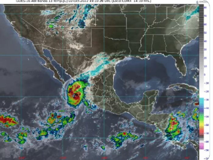 El huracán Orlene afectará a Jalisco, Nayarit, Colima y Sinaloa