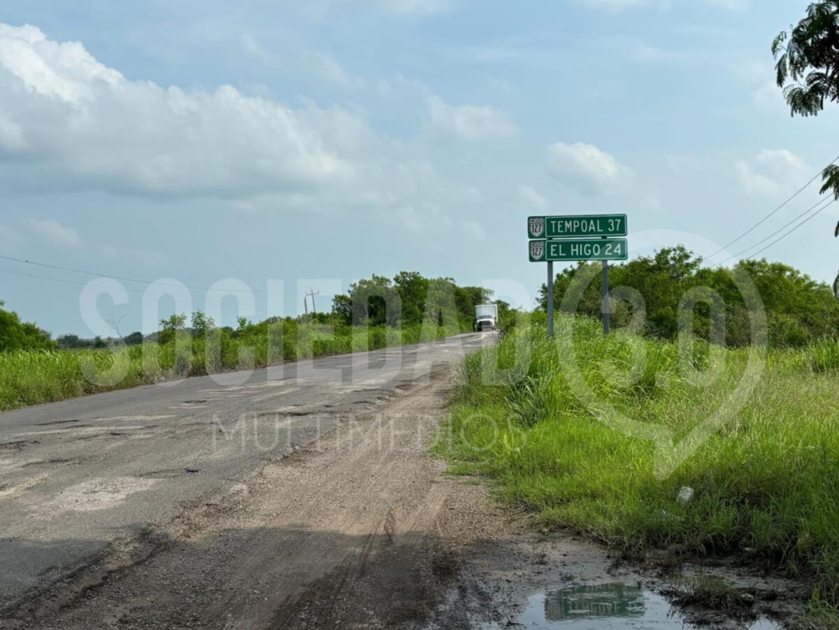 Carreteras del norte de Veracruz, totalmente destrozadas