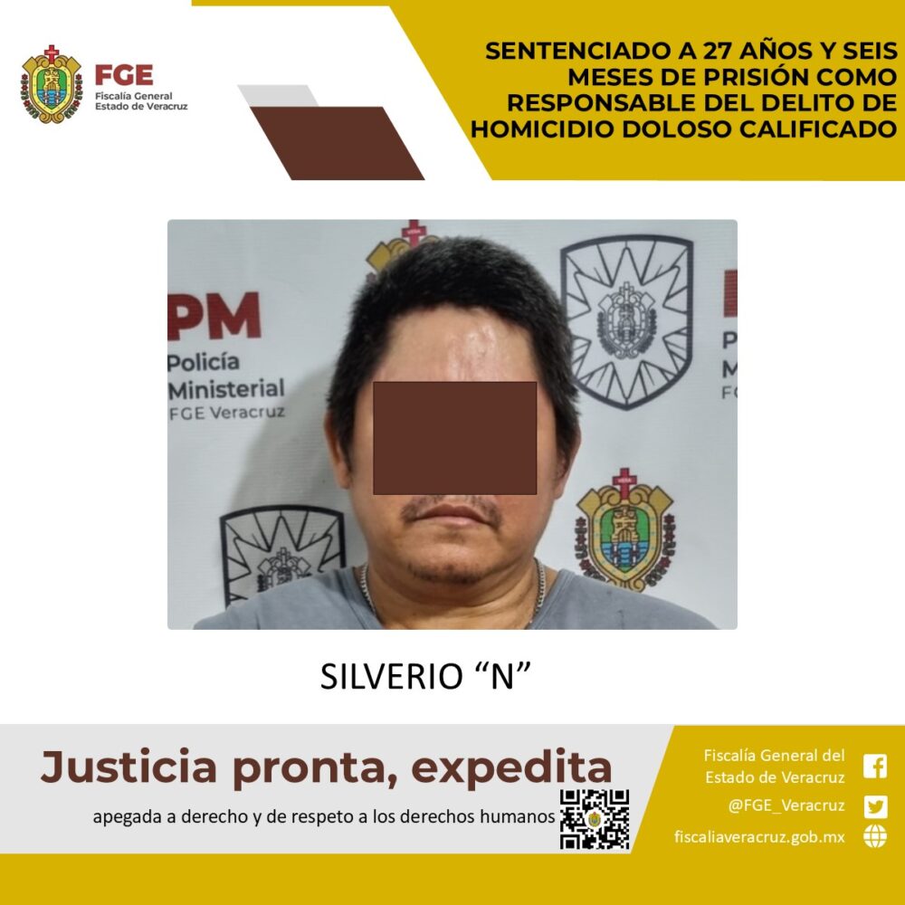 Sentenciado a 27 años de prisión como responsable del delito de homicidio doloso calificado