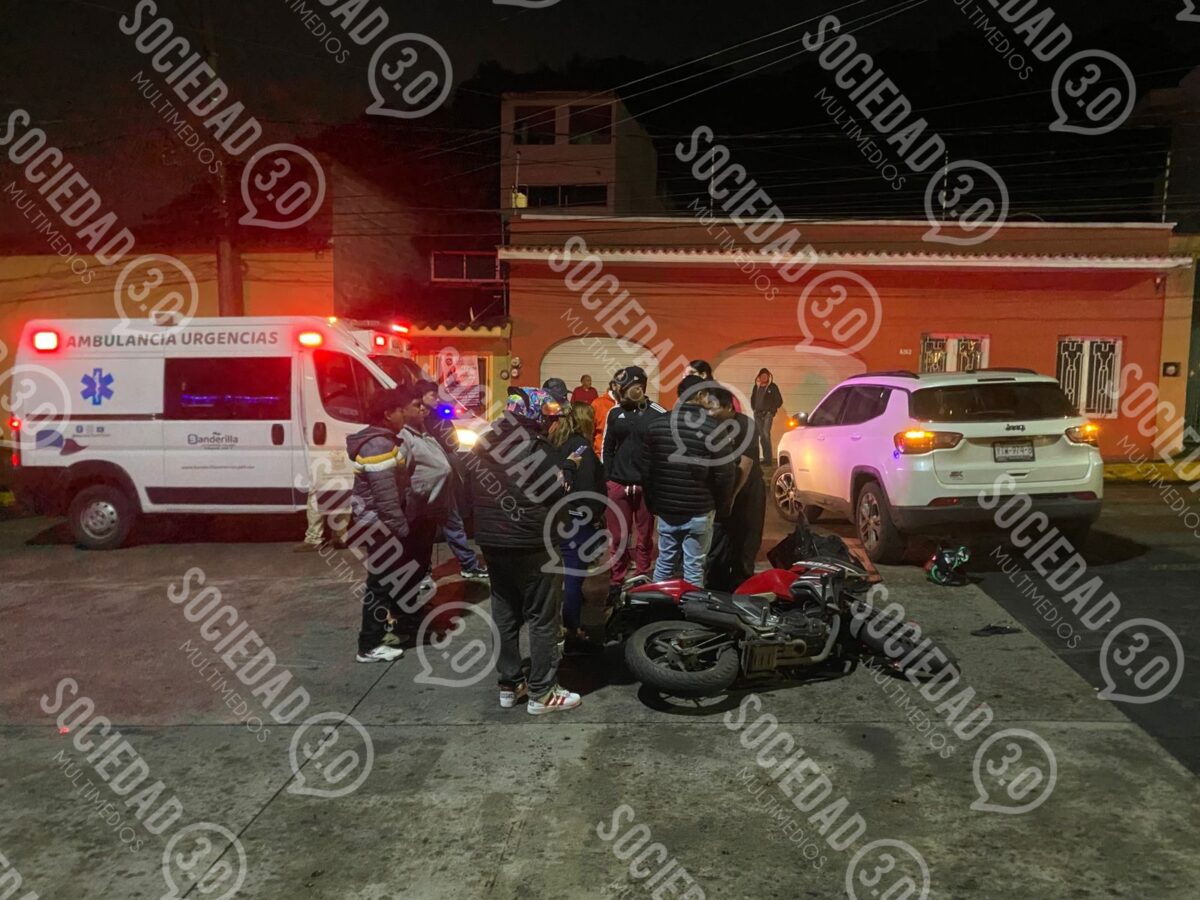 Se registran tres accidentes de motociclistas en Xalapa y Banderilla